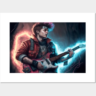 Back to the future Marty McFly Cyberpunk style Posters and Art